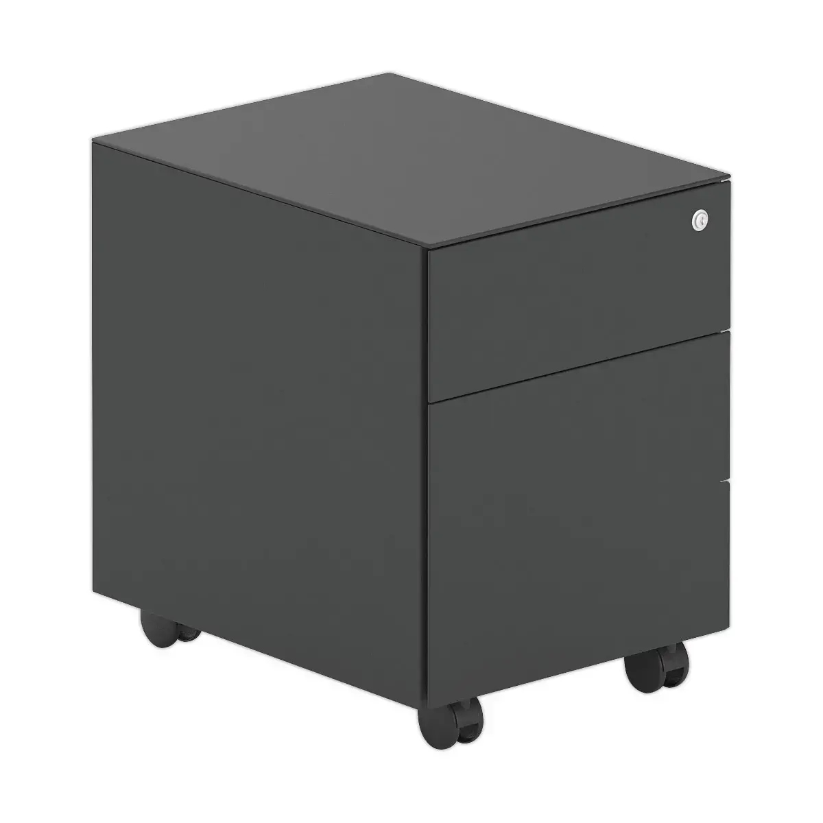 Caisson mobile m&eacute;tallique - 2 tiroirs - Anthracite 