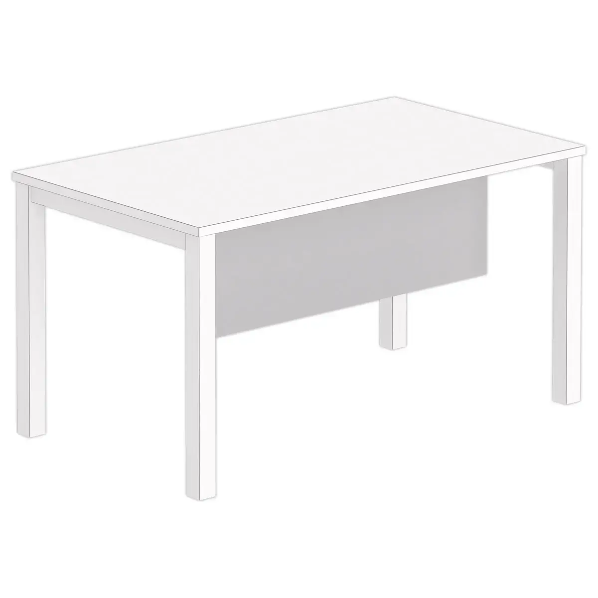 Voile de fond mélaminé L 140 aluminium