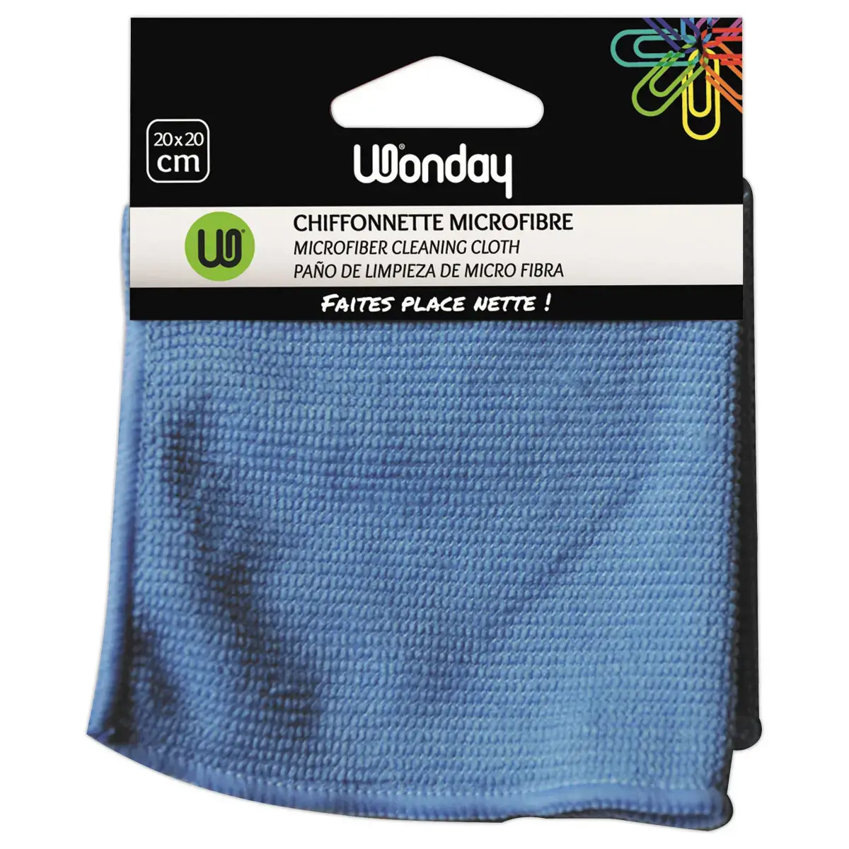 Chiffon microfibres bleu clair