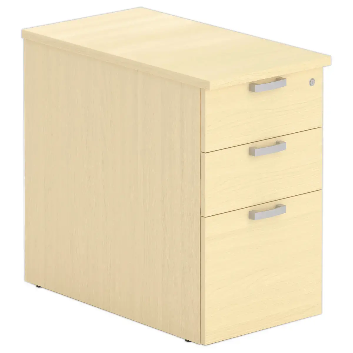 Caisson de bureau - 3 tiroirs - H&ecirc;tre - Profondeur 80 cm 