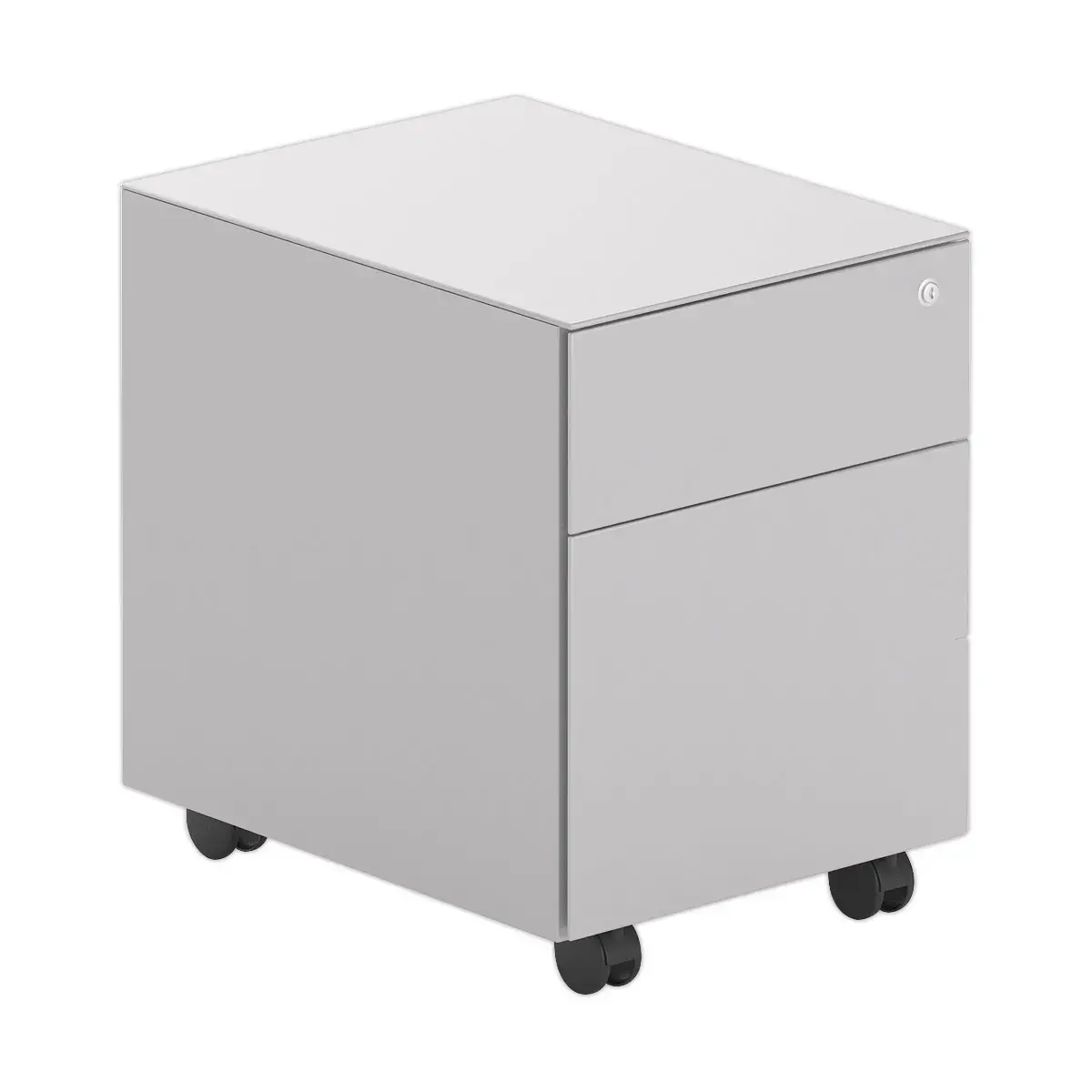 Caisson mobile en métal 2 tiroirs aluminium monté