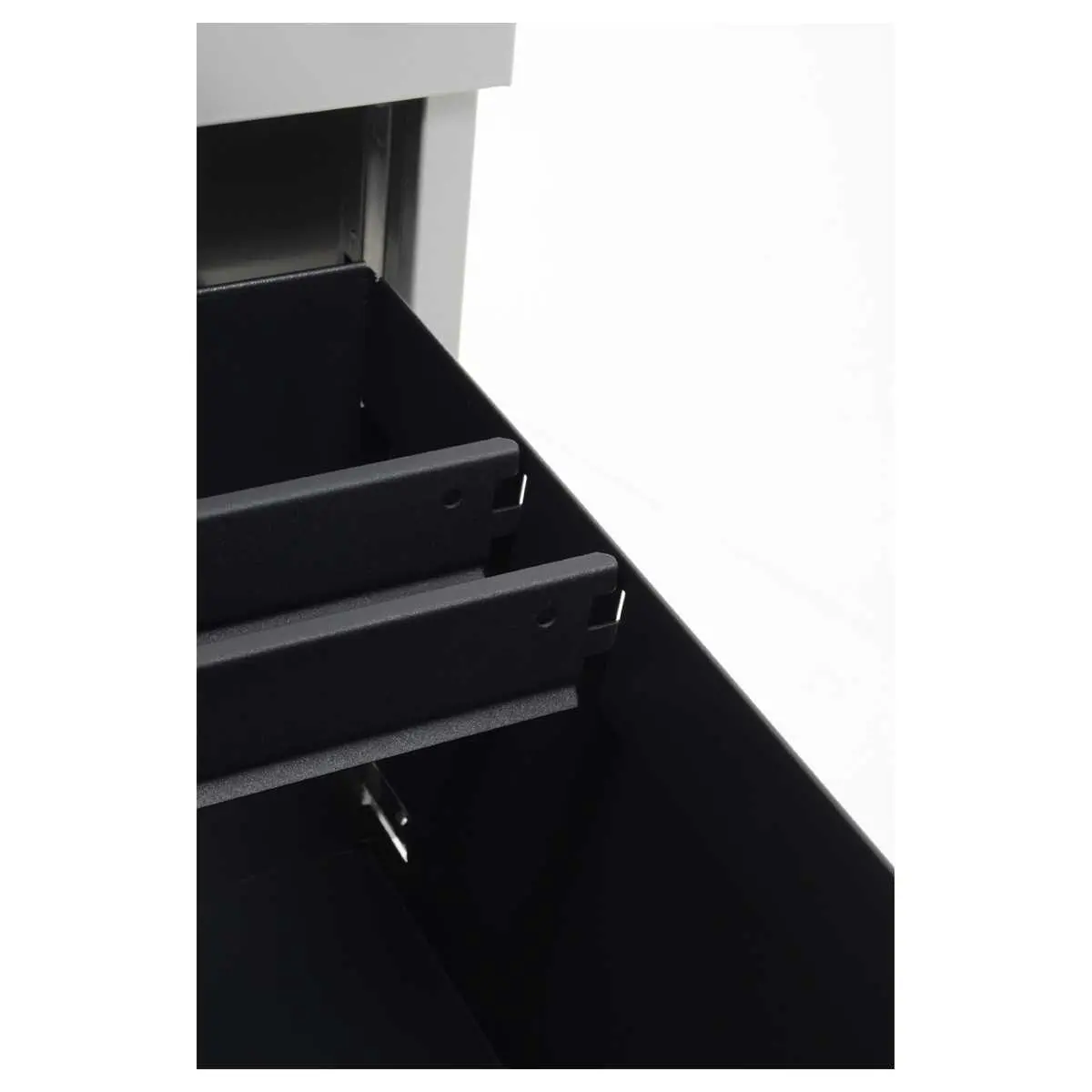 Caisson mobile en métal 2 tiroirs aluminium monté
