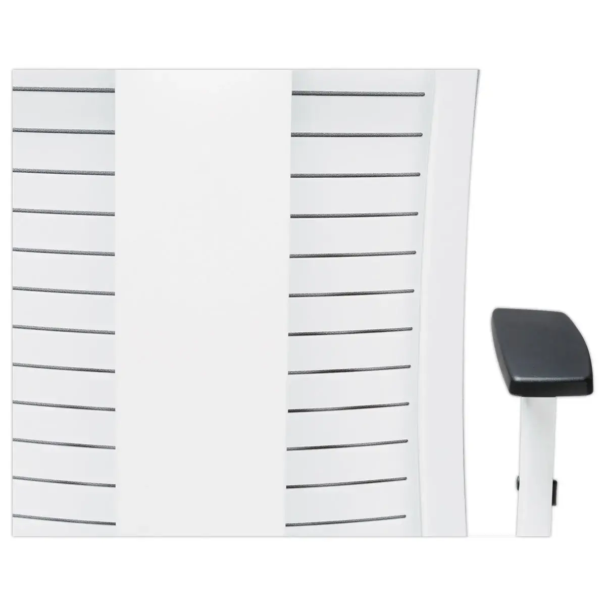 Siège de bureau synchrone NAVIGO - Noir & blanc - Accotoirs 2D montés