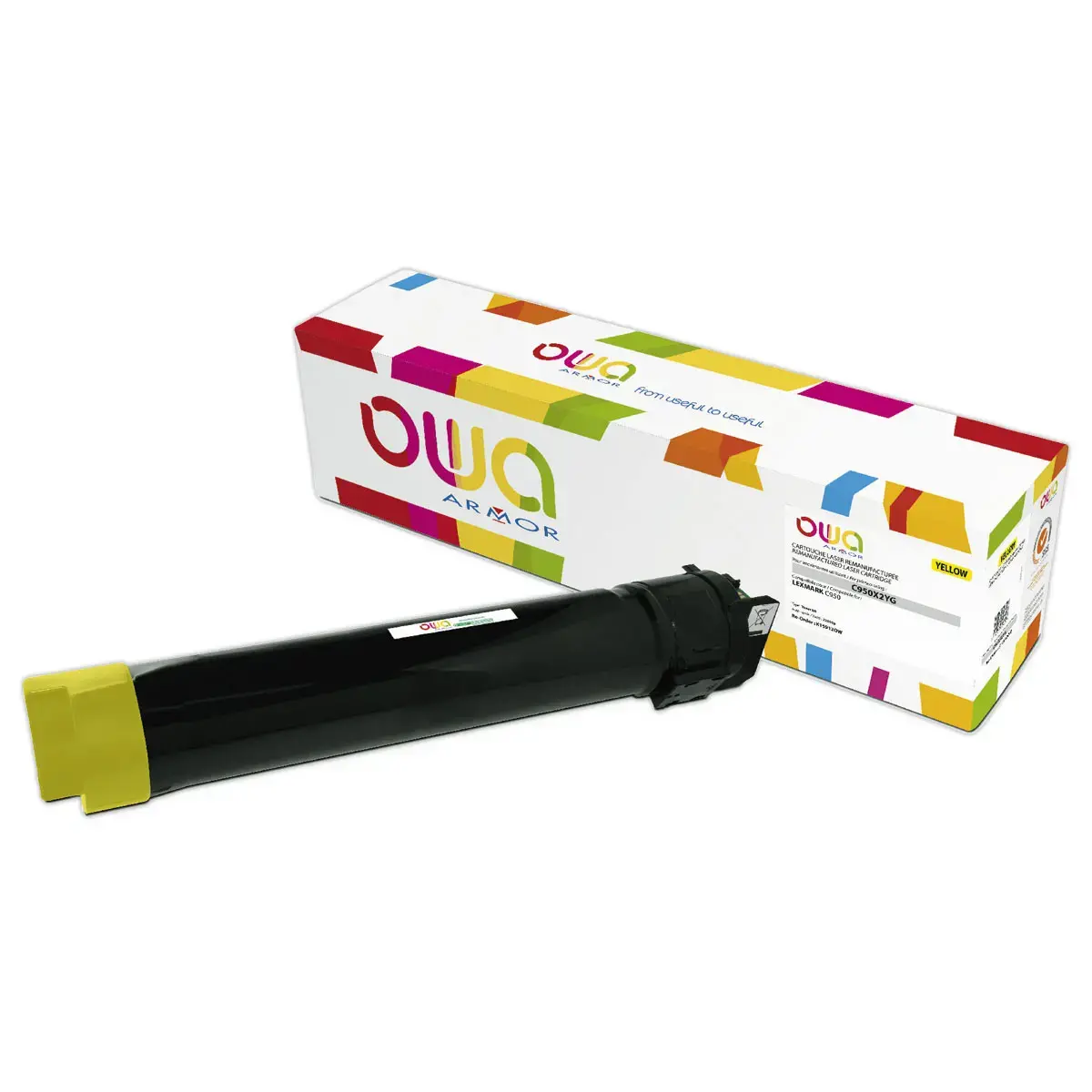 Toner équivalent Lexmark C950X2YG - Jaune - Owa