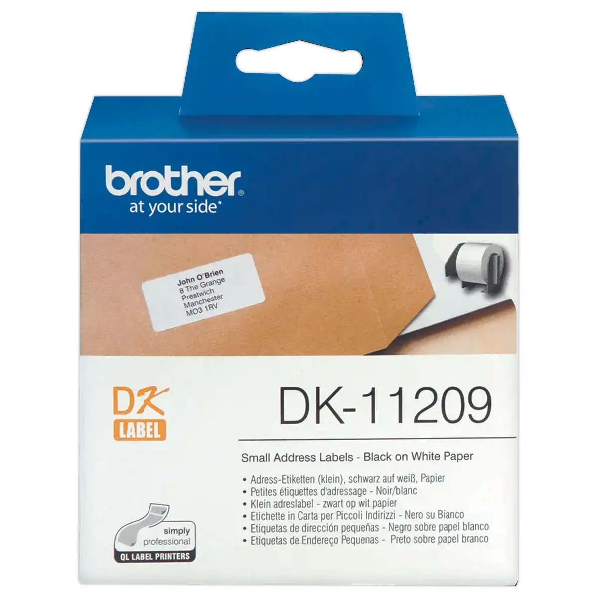 Rouleau d'&eacute;tiquettes QL BROTHER 29x62mm 800 &eacute;tiquettes DK11209 