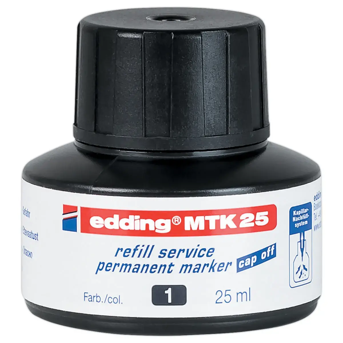 Recharge pour marqueurs permanents - Noir - EDDING