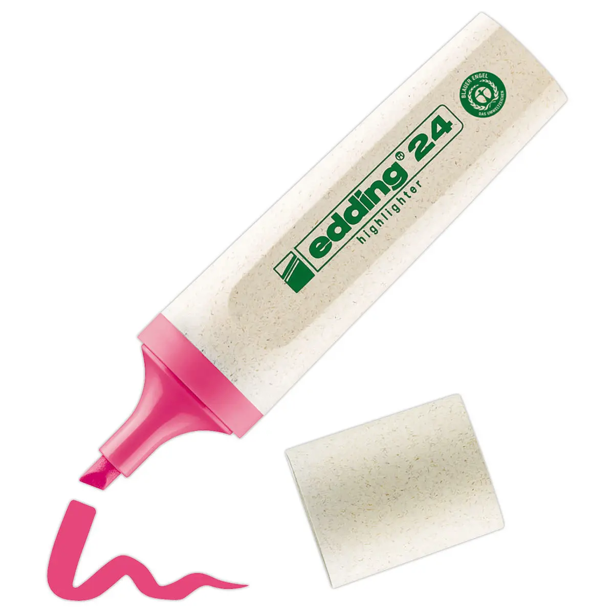 Surligneur pointe large - ECOLINE E24 - rose - EDDING 