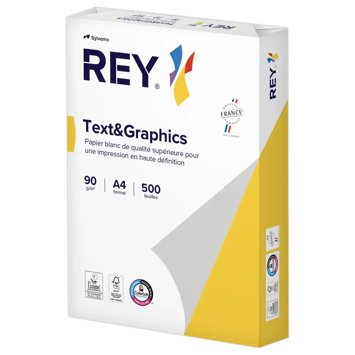 Ramette de 500 feuilles de papier - blanc Text and Graphics - A4 - 90g