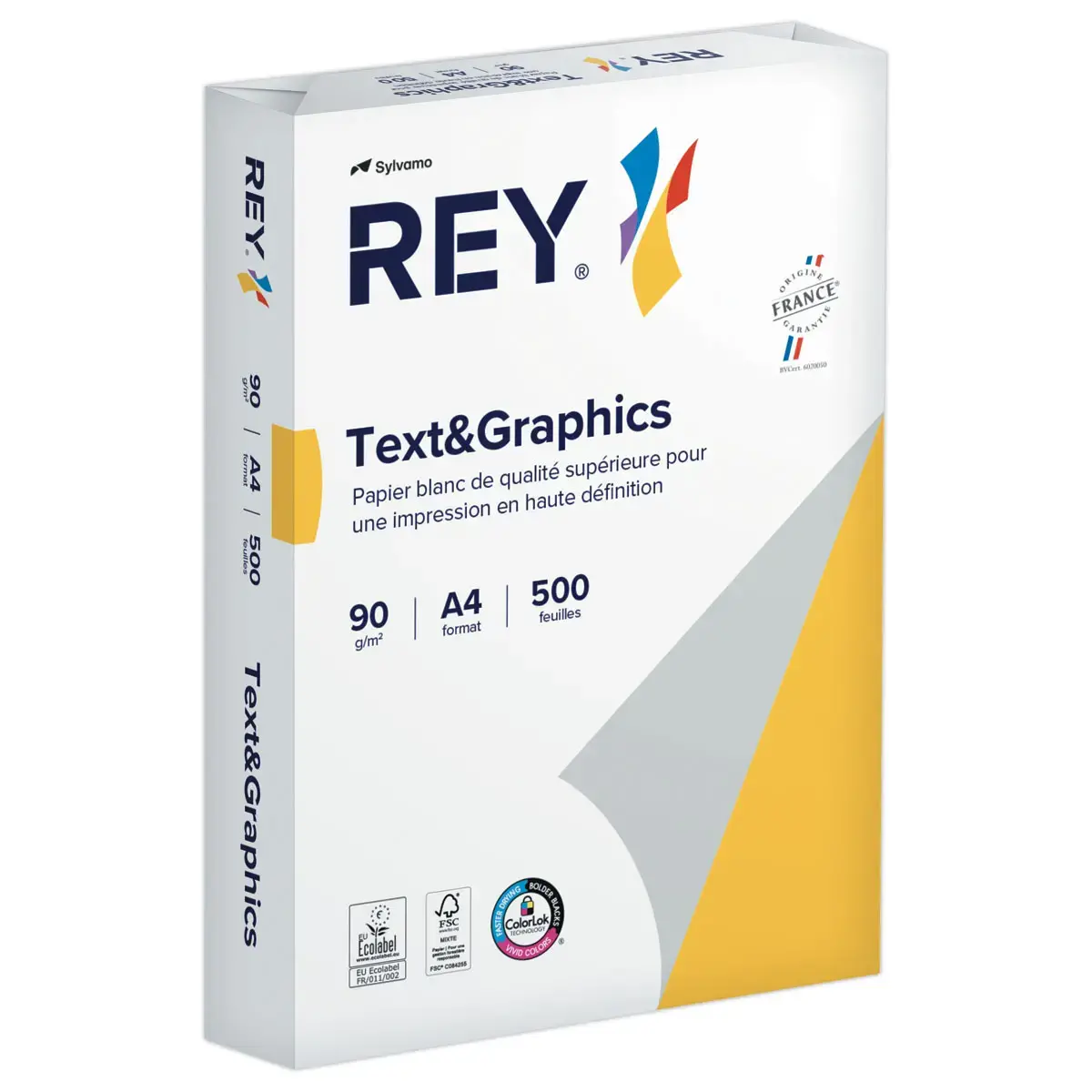 Ramette de 500 feuilles de papier - blanc Text and Graphics - A4 - 90g