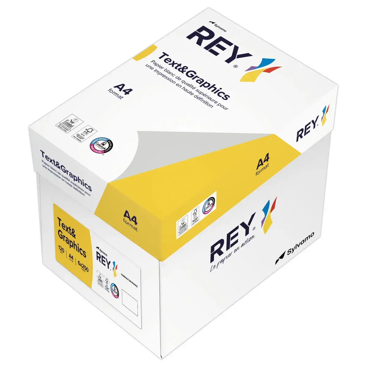 Ramette de 250 feuilles de papier blanc TEXT AND GRAPHICS - A4 - 120G - REY