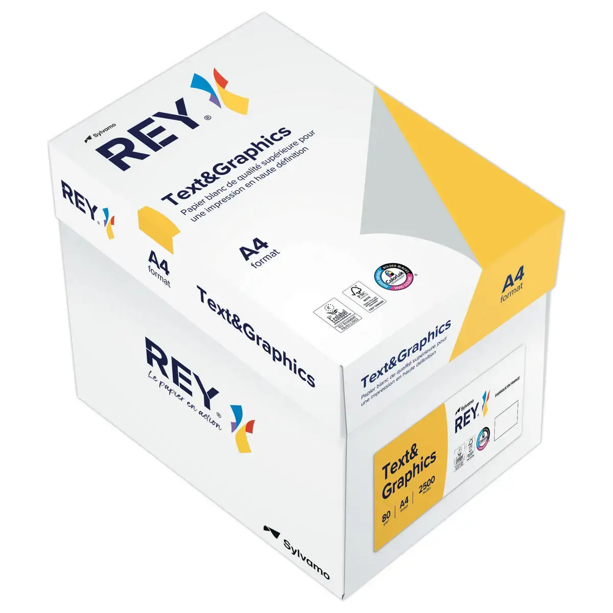 Ramette de 500 feuilles de papier blanc - A4 - 80G - TEXT AND GRAPHICS 