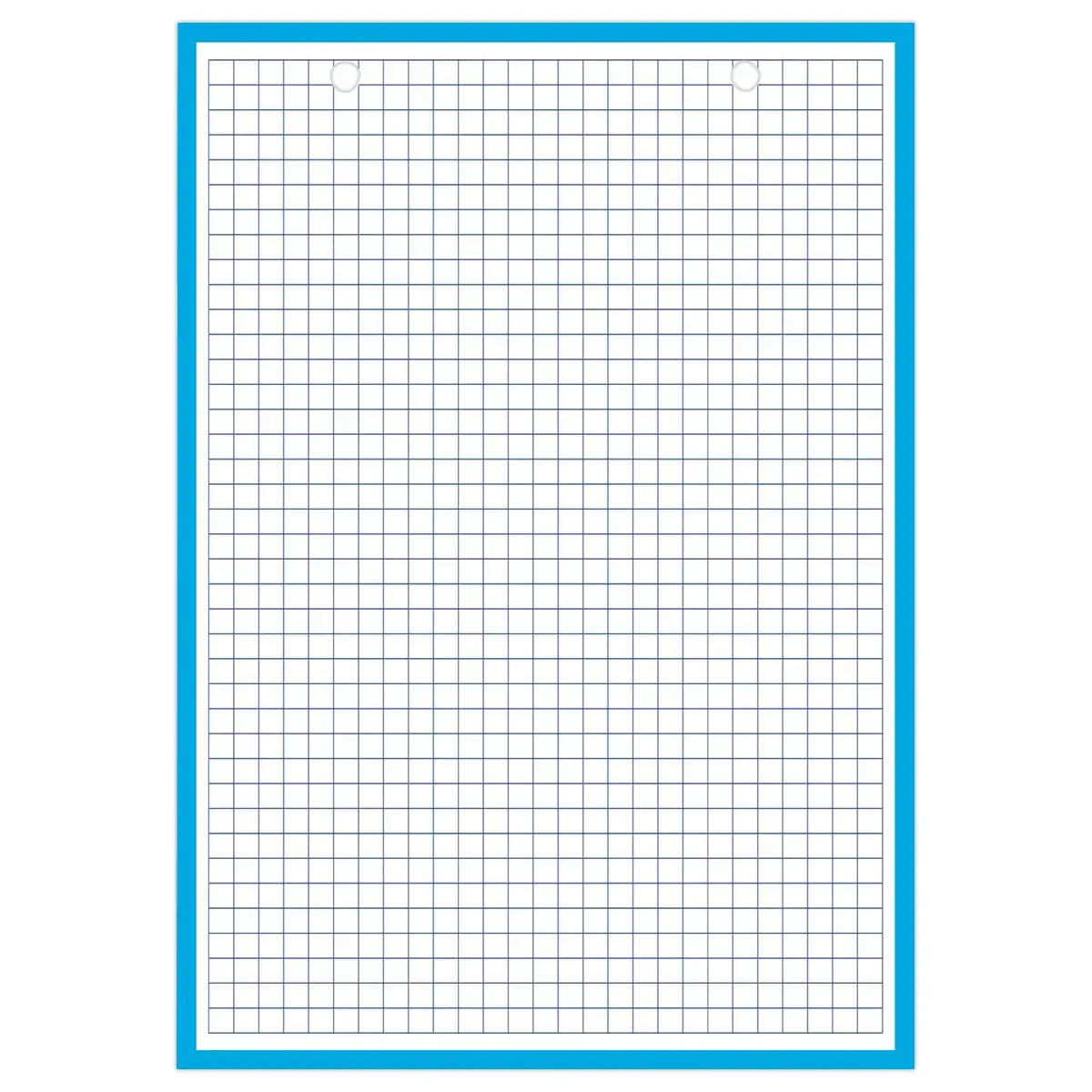 Bloc de 30 feuilles de fiches bristol bleues A5 5x5