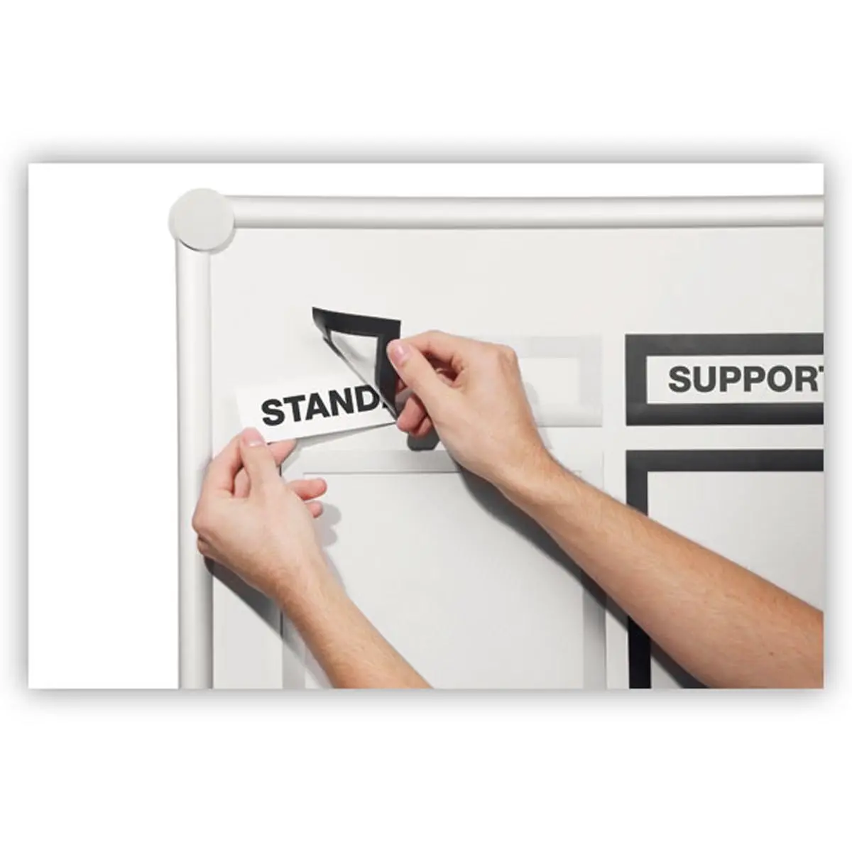 5 Porte-noms magnétiques Duraframe Magnetic Top - A4 portrait - Noir - DURABLE