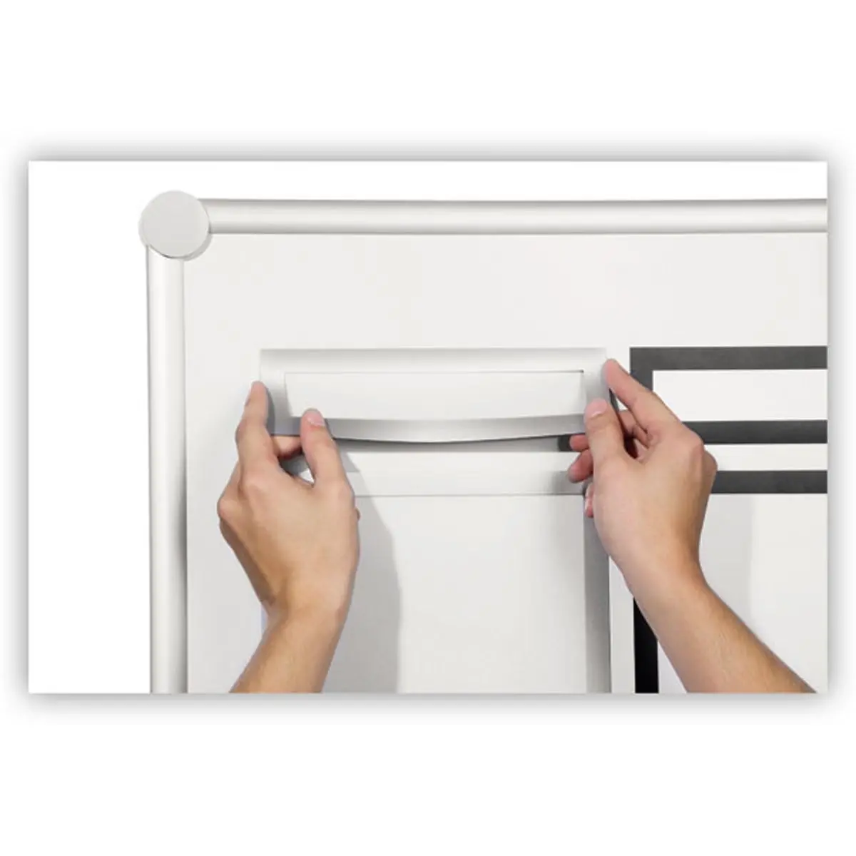 5 Porte-noms magnétiques Duraframe Magnetic Top - A4 portrait - Argent - DURABLE