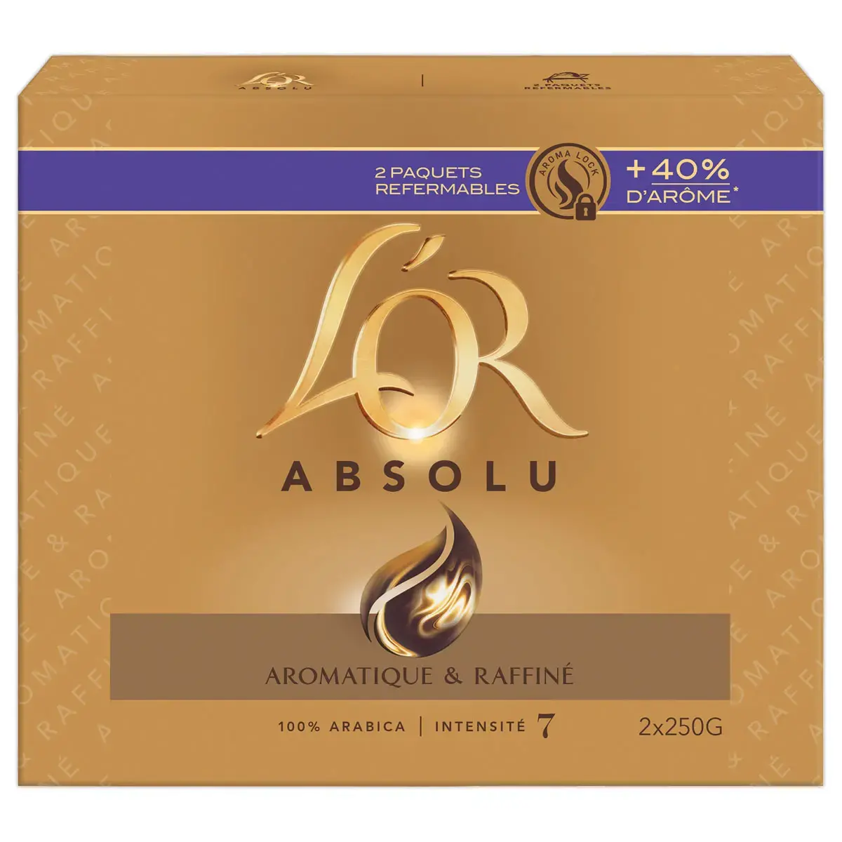 2 Paquets de caf&eacute; moulu L'Or Absolu - 2 x 250 g - L'OR 