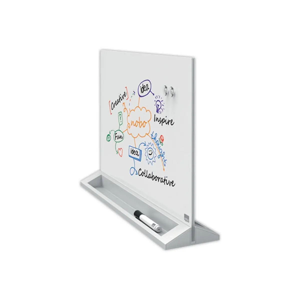 Séparateur de bureau en verre - 58 x 44 cm - Premium Plus - NOBO