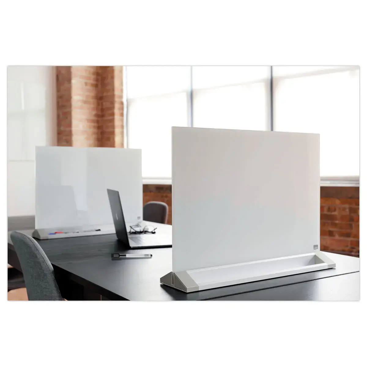 Séparateur de bureau en verre - 58 x 44 cm - Premium Plus - NOBO
