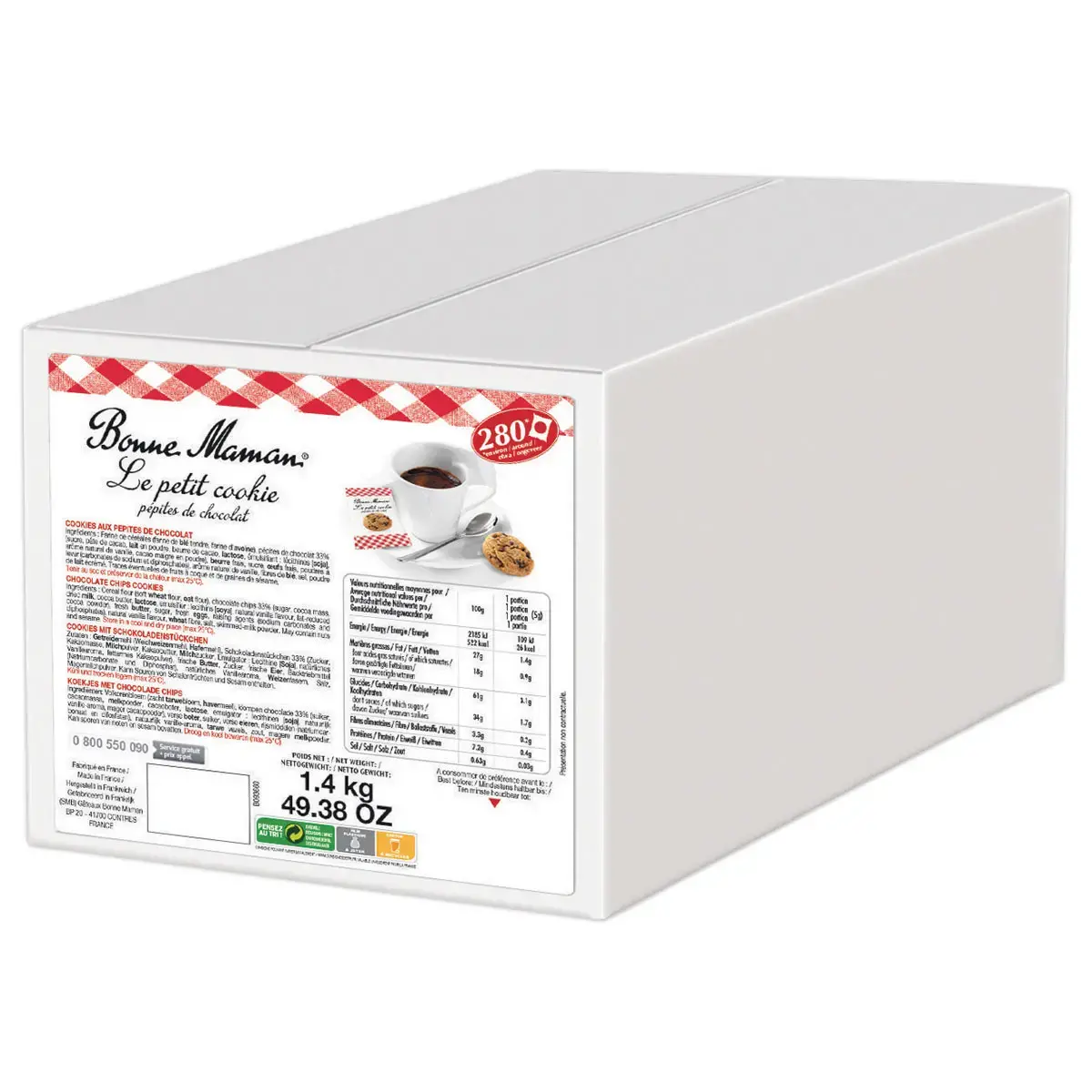 280 Mini-cookies en sachets individuels - BONNE MAMAN 