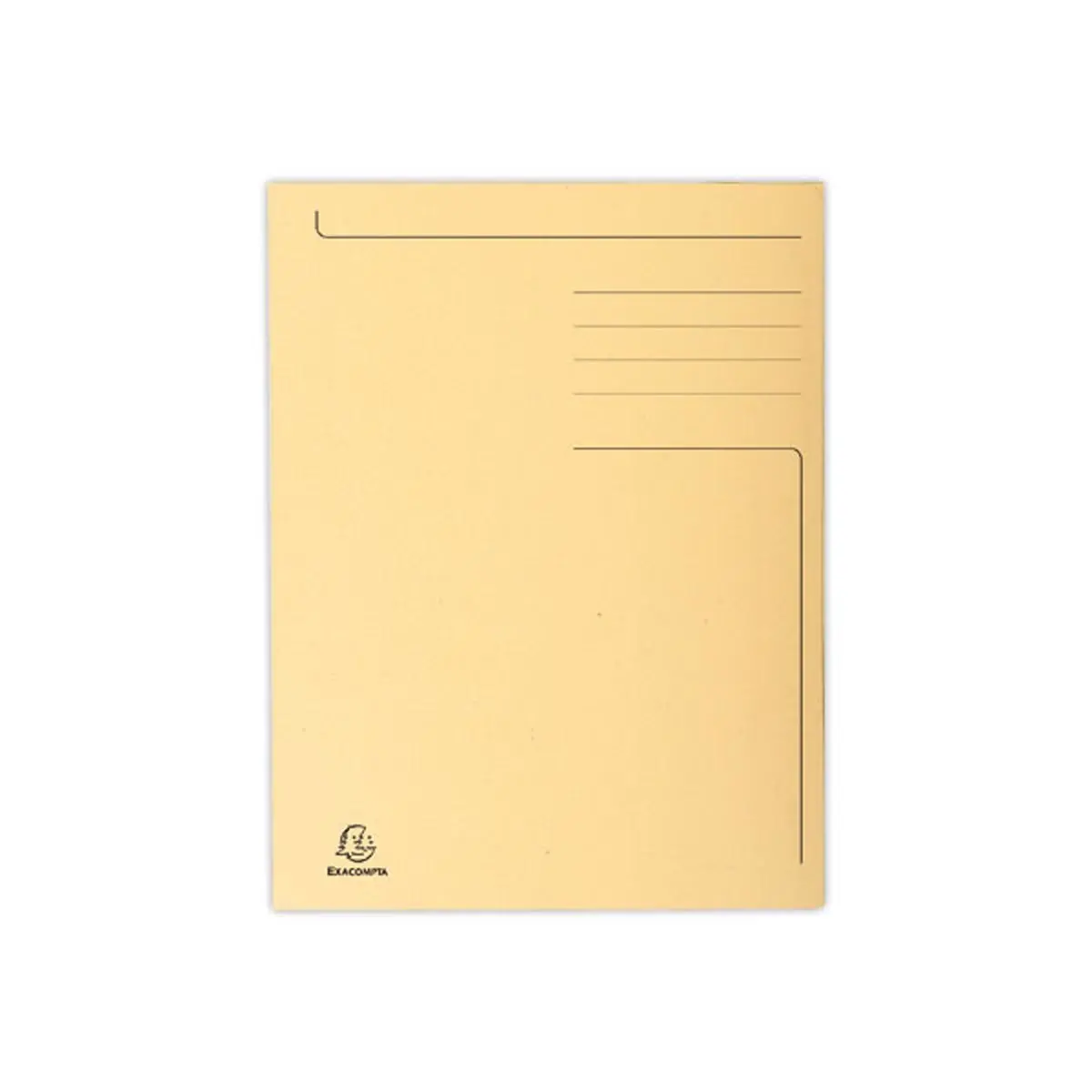 50 Chemises 3 rabats carton 280 g - Format A4 - beige - EXACOMPTA 