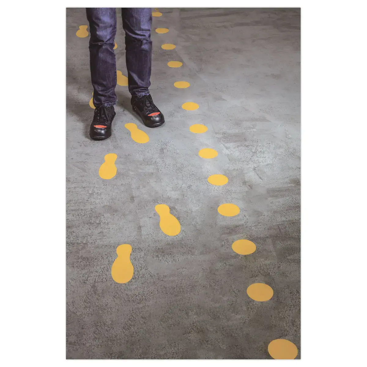 5 Adhésifs de marquage au sol 'Paire de pieds' - Antidérapant - DURABLE