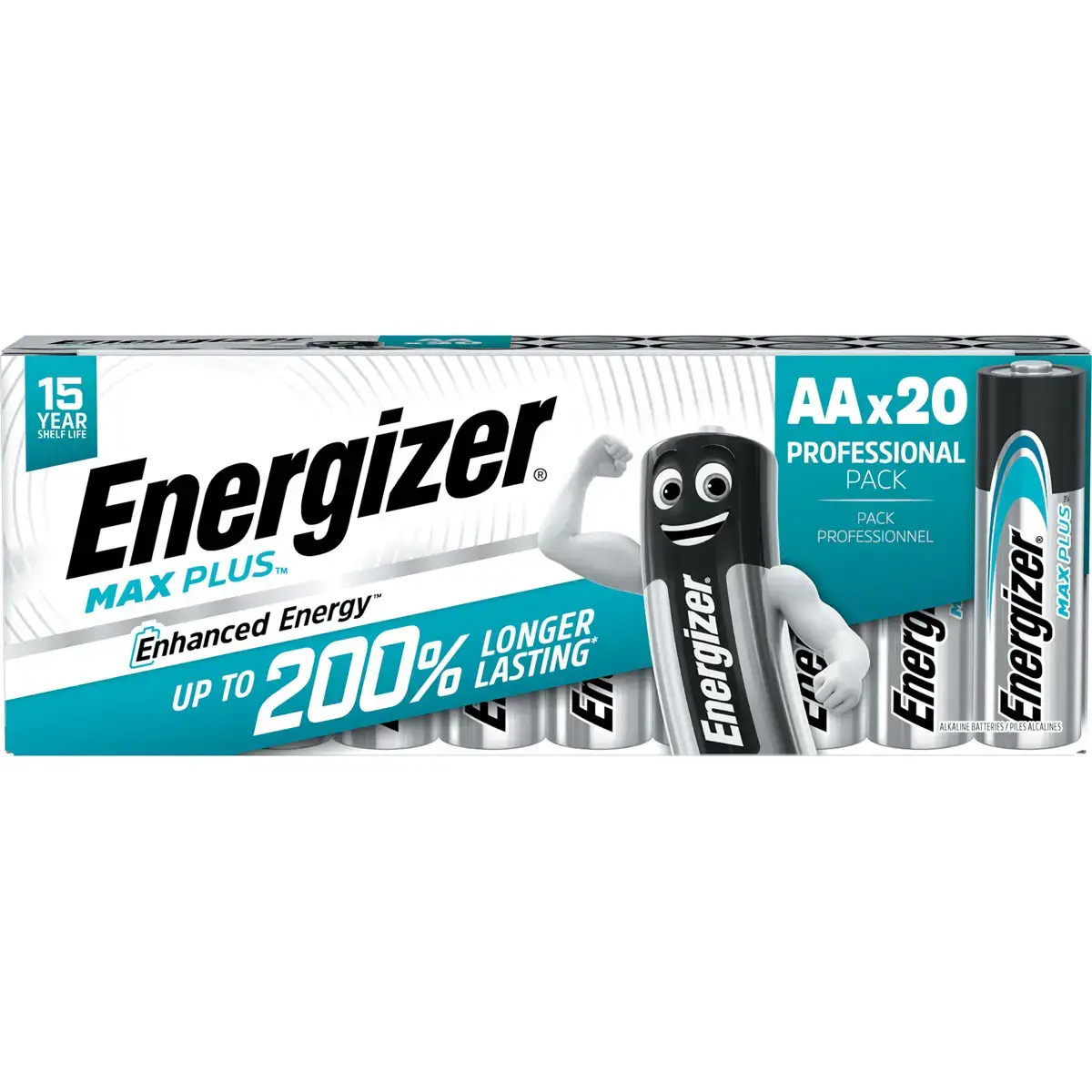 20 Piles alcalines LR6 (AA) Max Plus - ENERGIZER