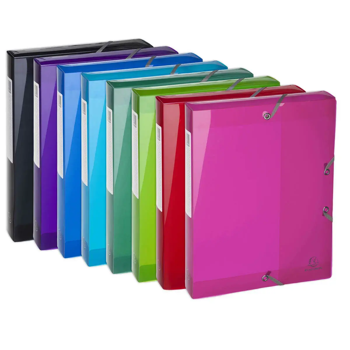 8 Bo&icirc;tes de classement Iderama - Colorisassortis - Dos 4 cm - EXACOMPTA 