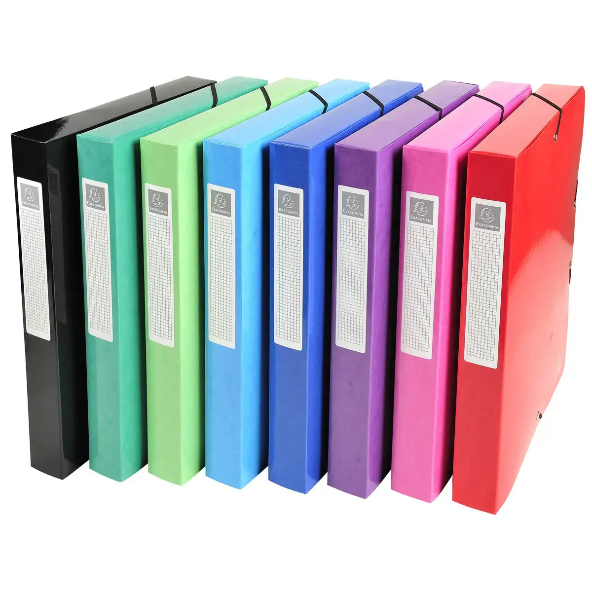 8 Bo&icirc;tes de classement  Iderama- Dos 4 cm - assortis - EXACOMPTA 