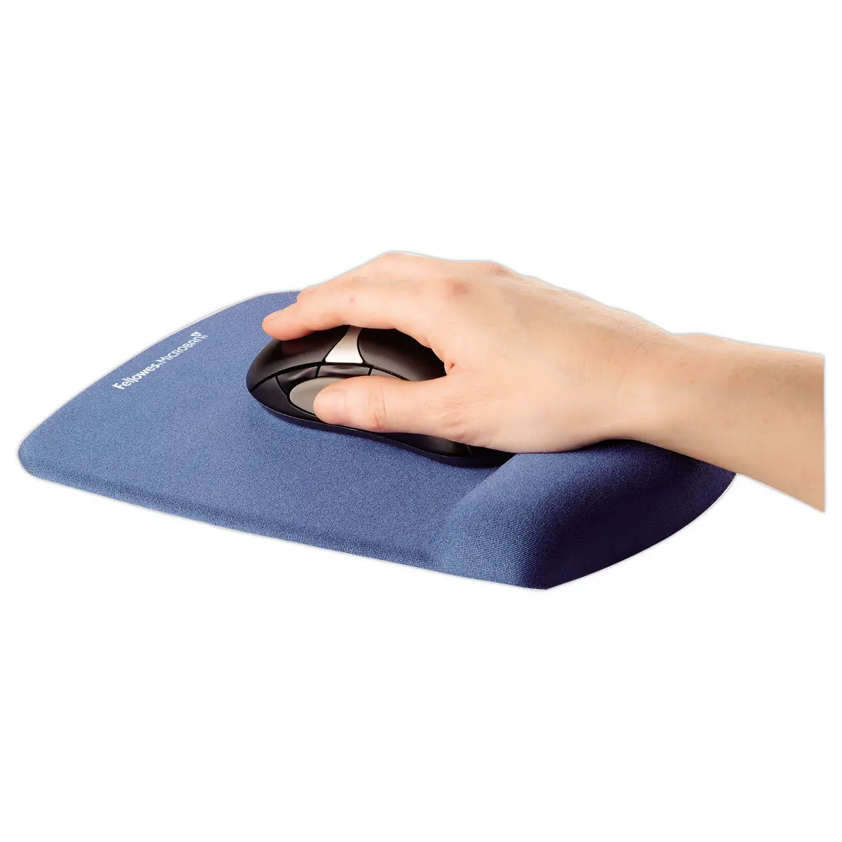 Tapis de souris - Repose poignet PlushTouch - Bleu - FELLOWES 