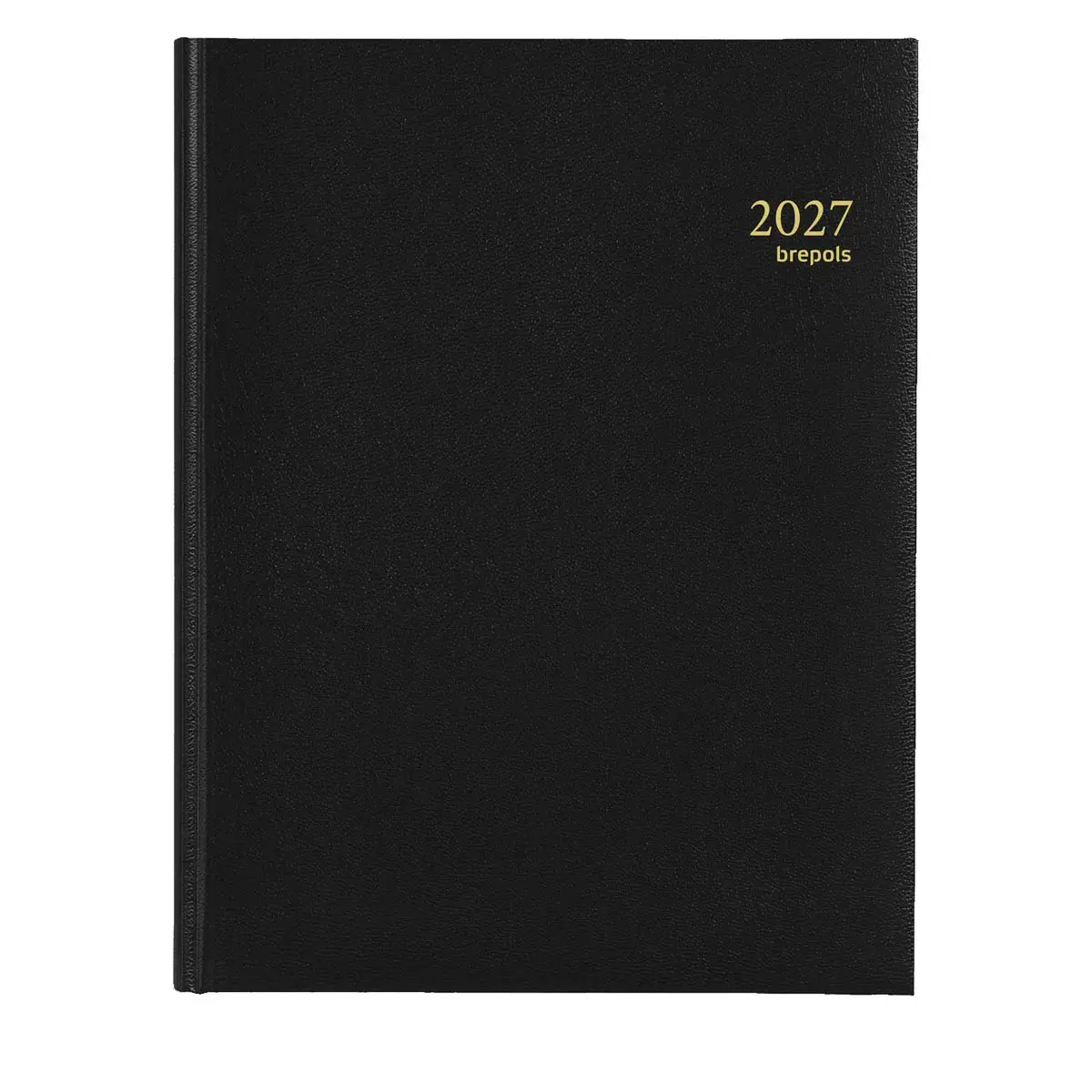 Agenda semainier de bureau cousu Timing/Conc. 17,1x22 cm Noir - Janvier à décembre - BREPOLS