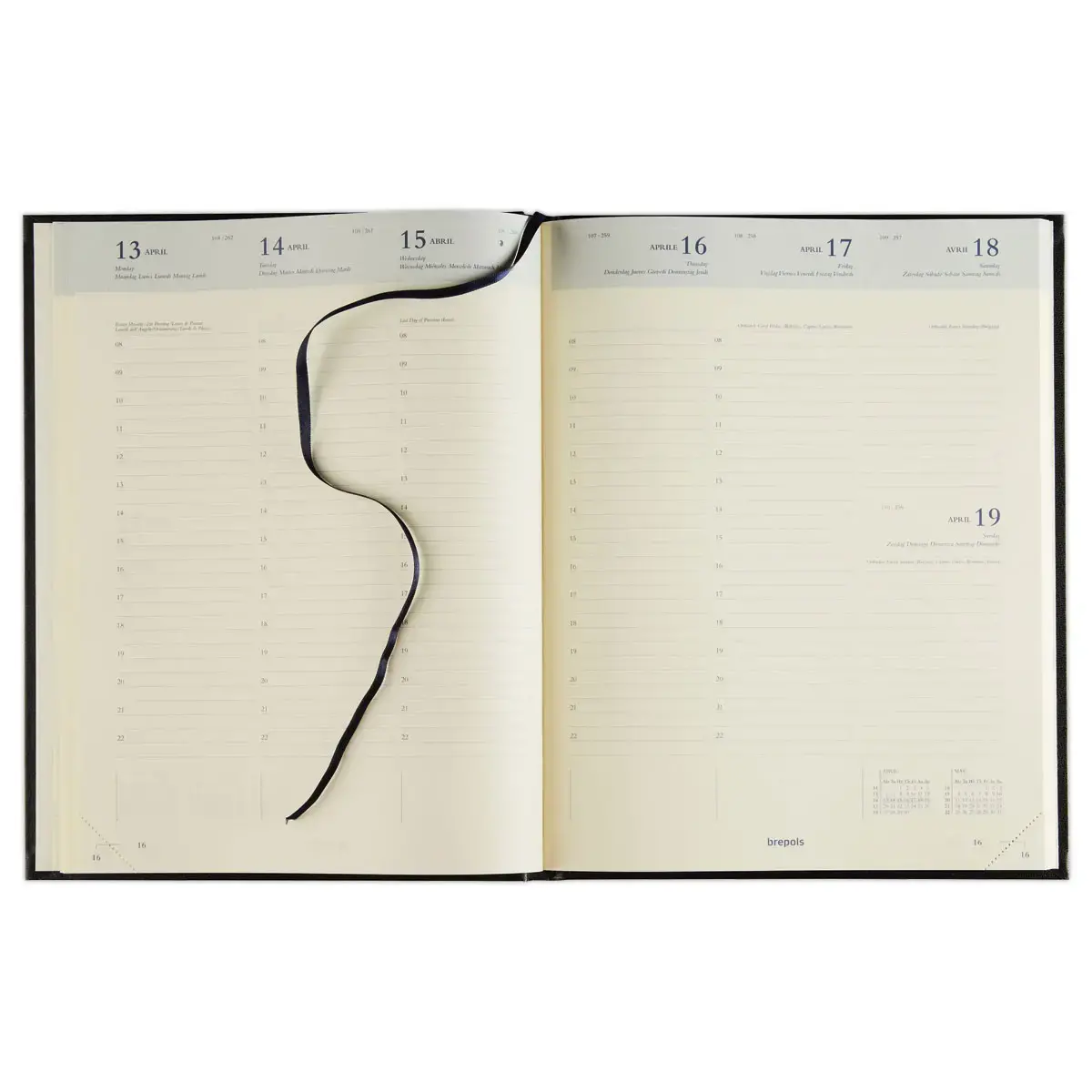 Agenda semainier Concorde - 21x27cm - Noir - Janvier à décembre - BREPOLS