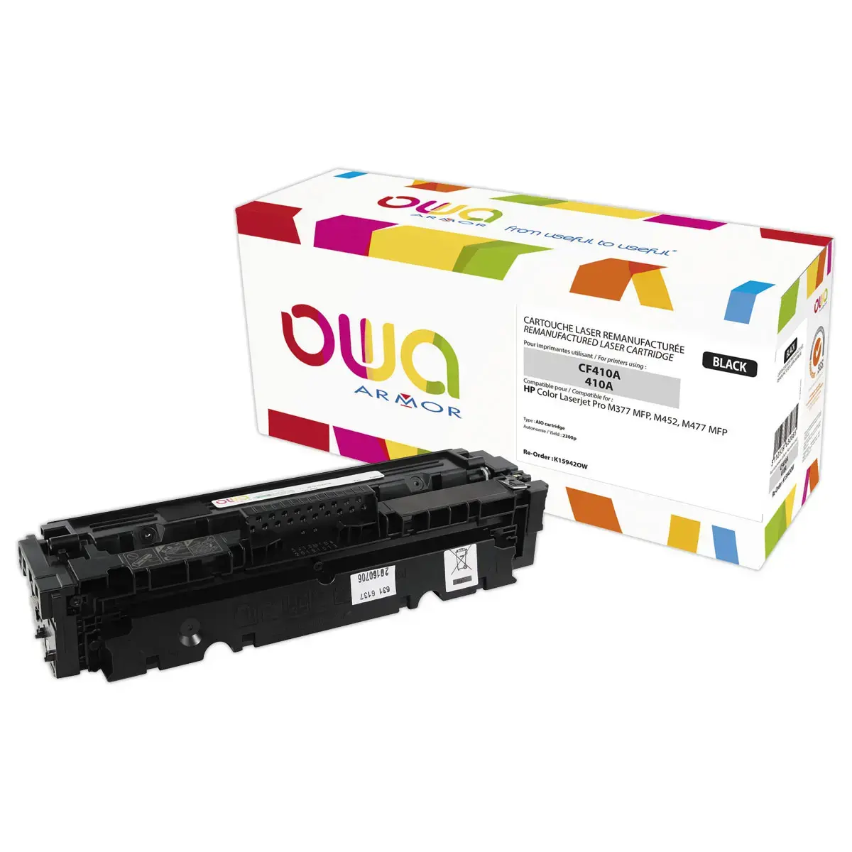 Toner &eacute;q. HP CF410A - Noir - OWA 