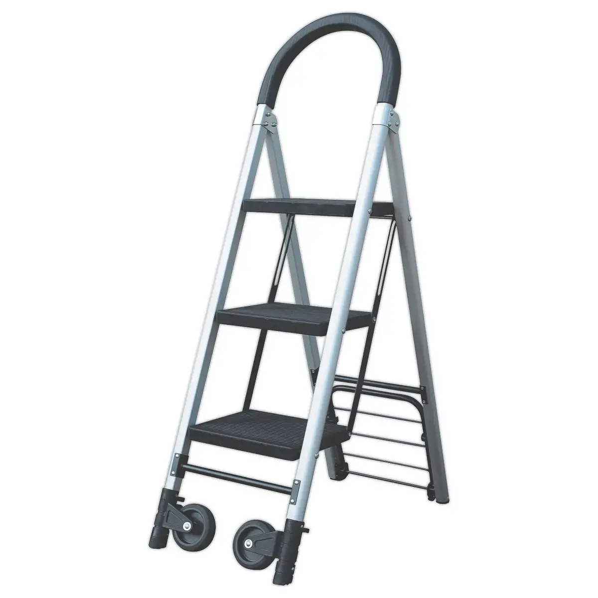 Escabeau diable pliable avec 3 marches 