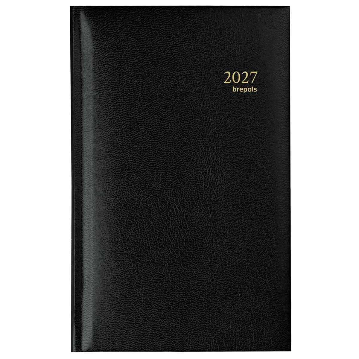 Agenda semainier poche cousu  Interplan 9x16 cm - Noir - Janvier &agrave; d&eacute;cembre - BREPOLS 