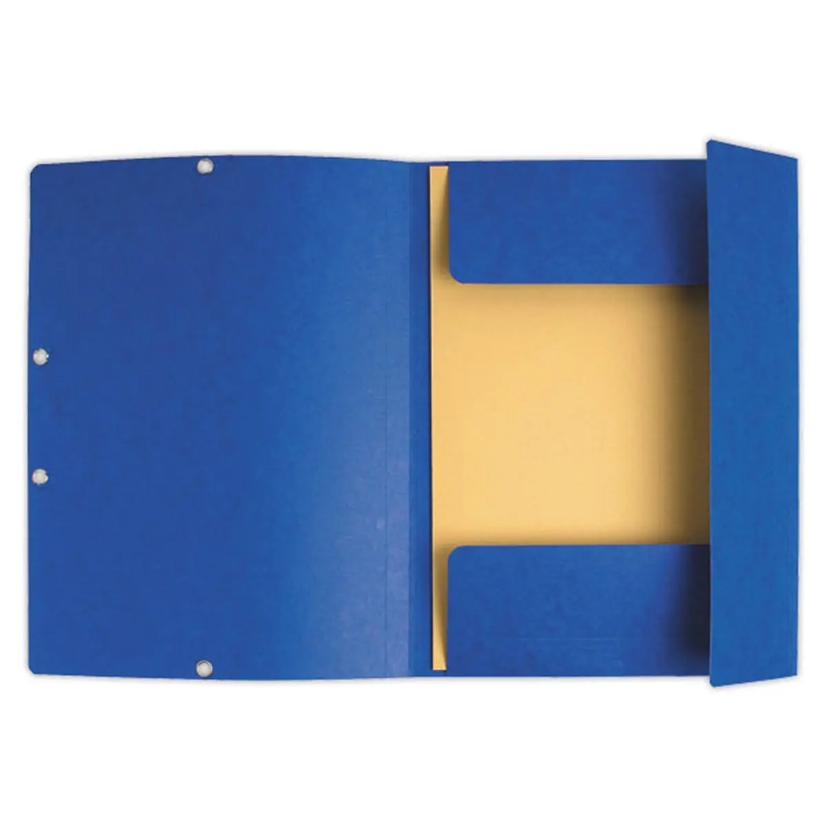 10 Chemises 3 rabats &agrave; &eacute;lastiques 360 g - Dos de 1,5 cm - Bleu - EXACOMPTA 
