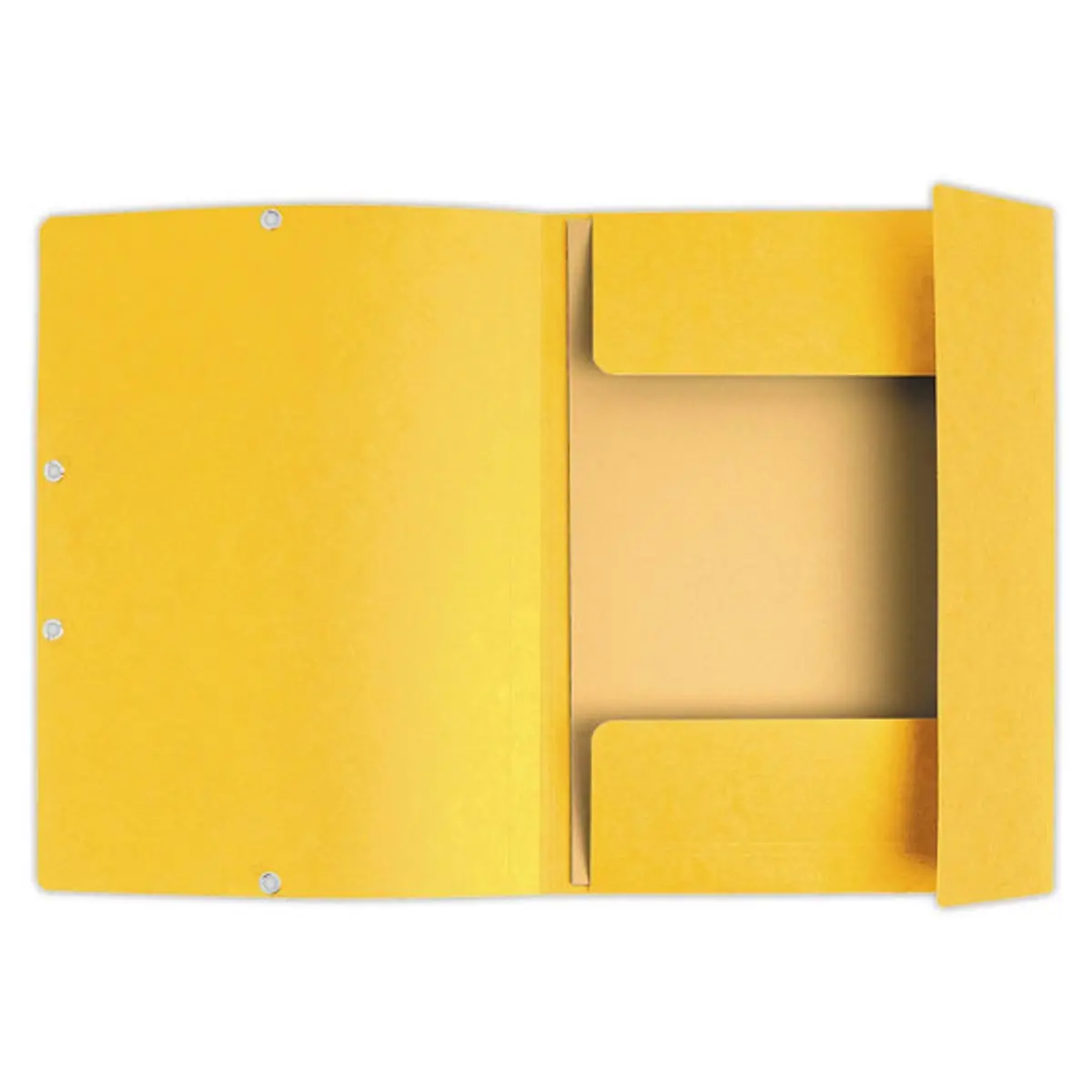 10 Chemises 3 rabats à élastiques 360 g - Dos de 1,5 cm - Jaune - EXACOMPTA
