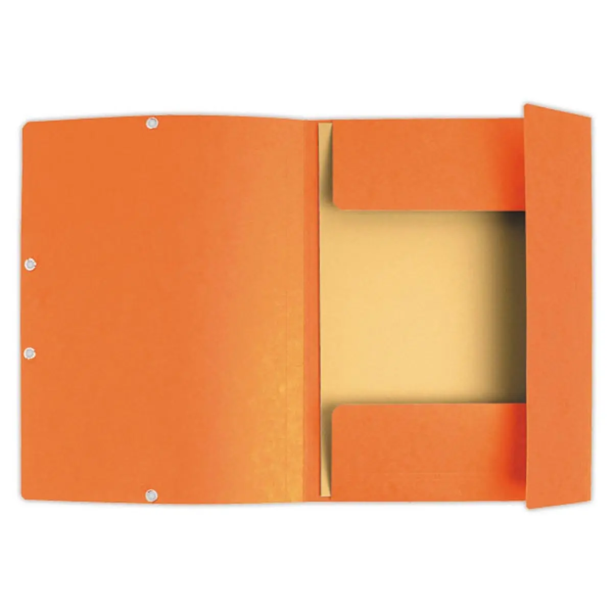 10 Chemises 3 rabats à élastiques 360 g - Dos de 1,5 cm - Orange - EXACOMPTA