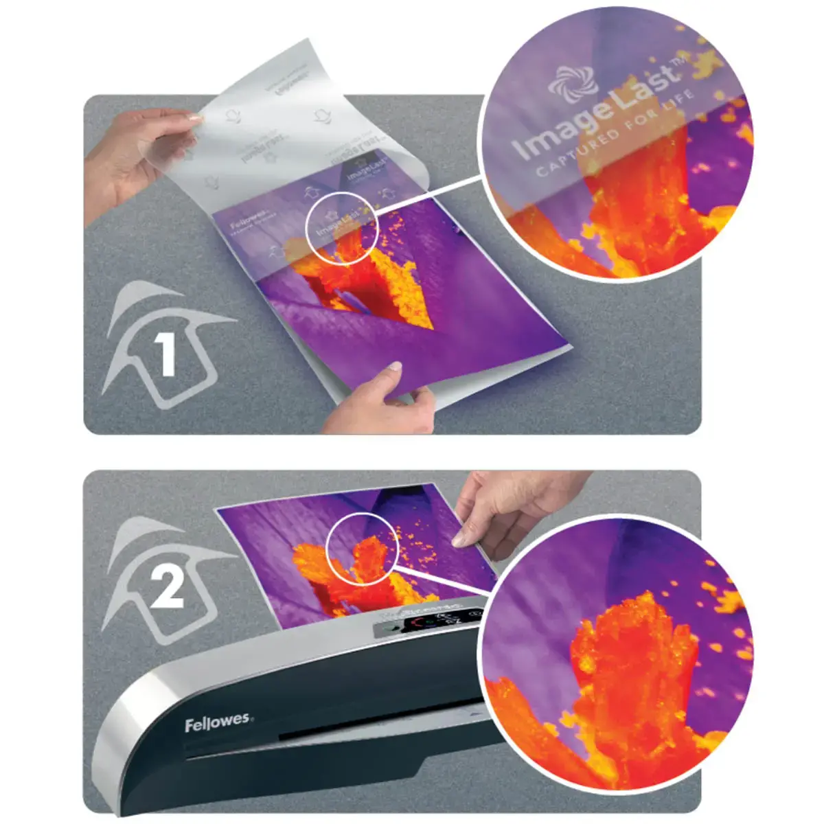100 Pochettes de plastification ImageLast brillantes - A3 - 80&micro; - Fellowes 
