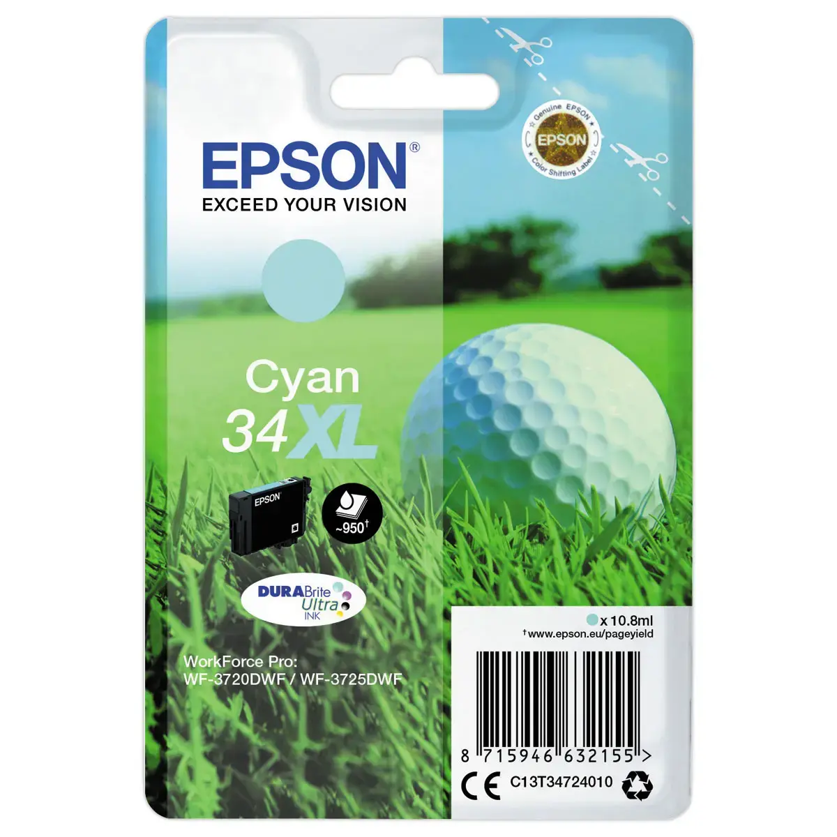 Cartouche Epson T347XL N°34 Cyan