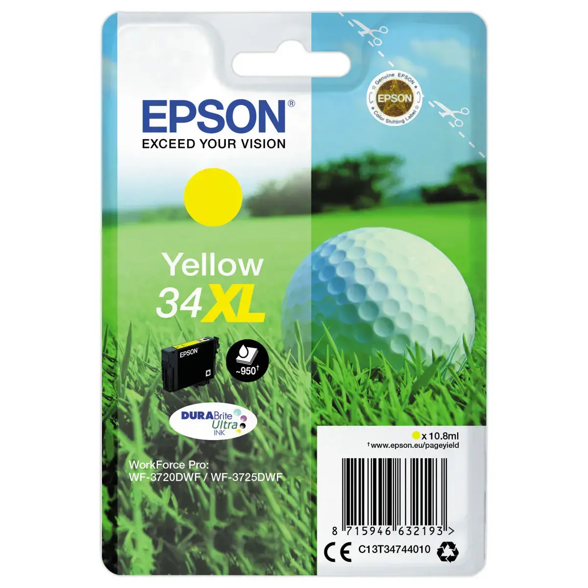 Cartouche Epson T347XL N°34 Yellow