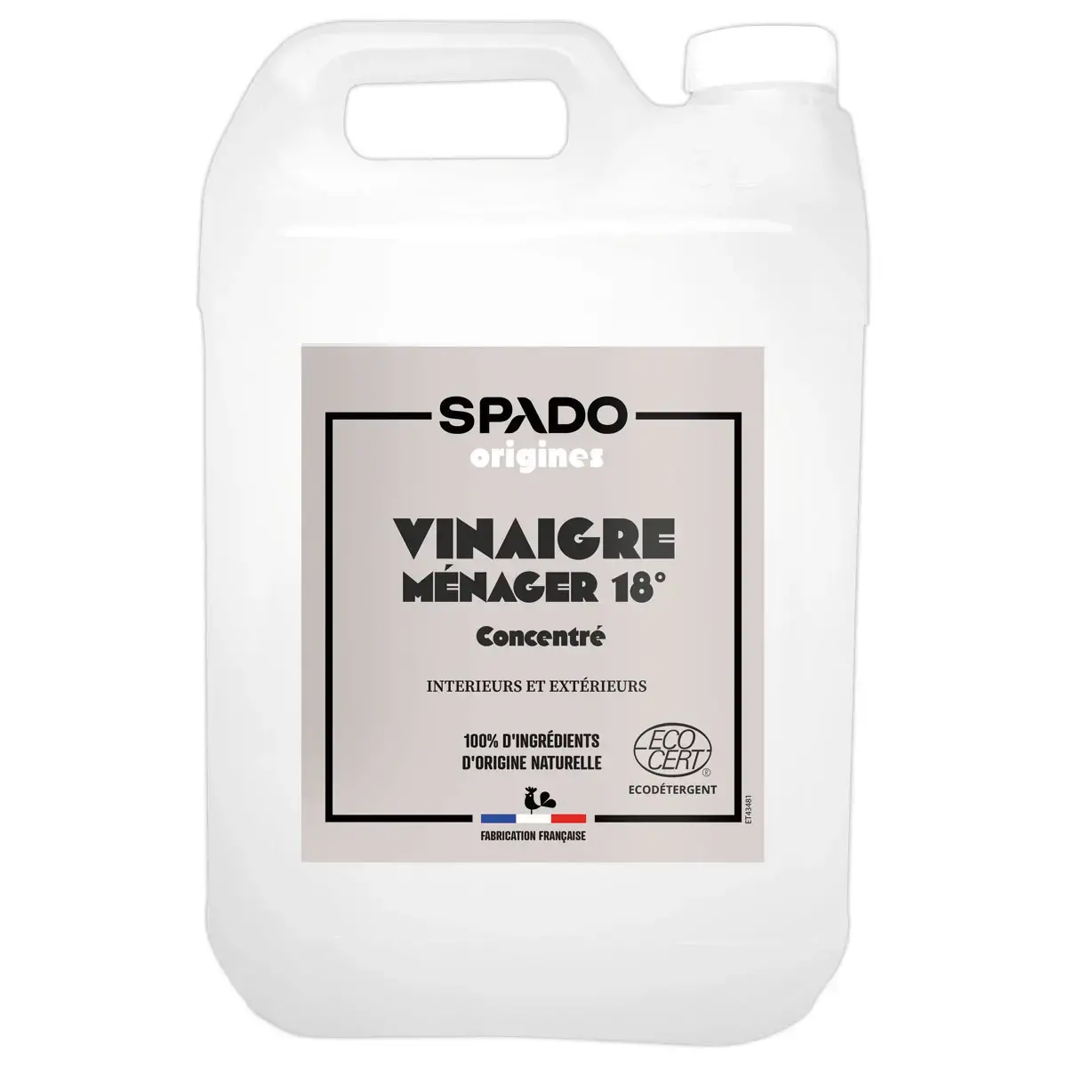 Vinaigre blanc liquide ultra concentré 18° - 5L - GLOSS