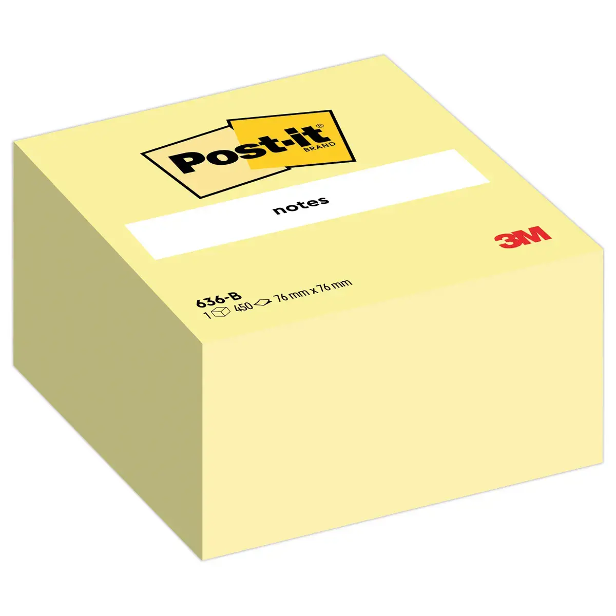 Bloc-cube de notes repositionnables - Jaune - POST-IT 