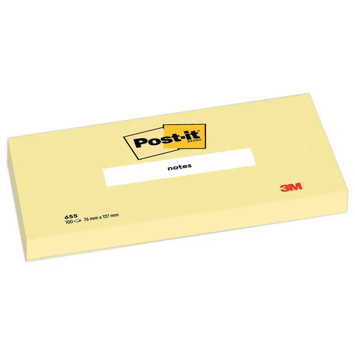 Notes repositionnables - 76 x 127 mm - Jaune pastel - POST-IT 