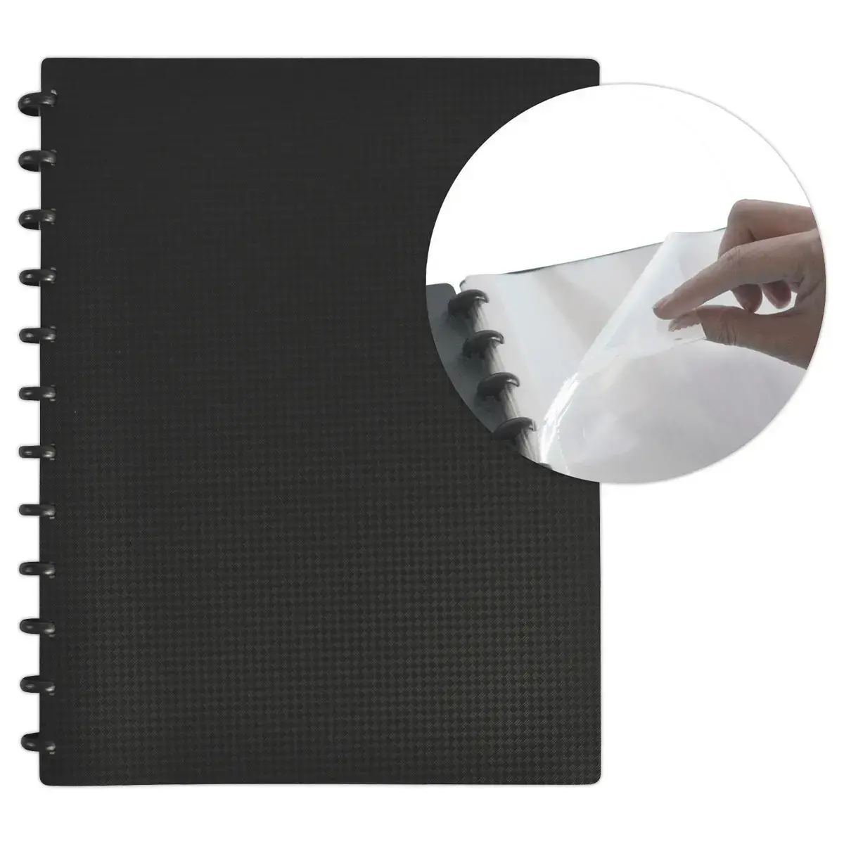 Prot&egrave;ge-documents modulable VARIOZIP - 30 poches  - noir - OXFORD 