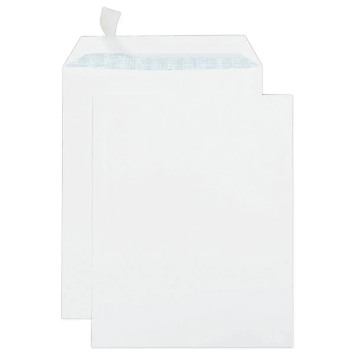 250 Pochettes blanches bande siliconée 260x330 mm sans fenêtre 90g