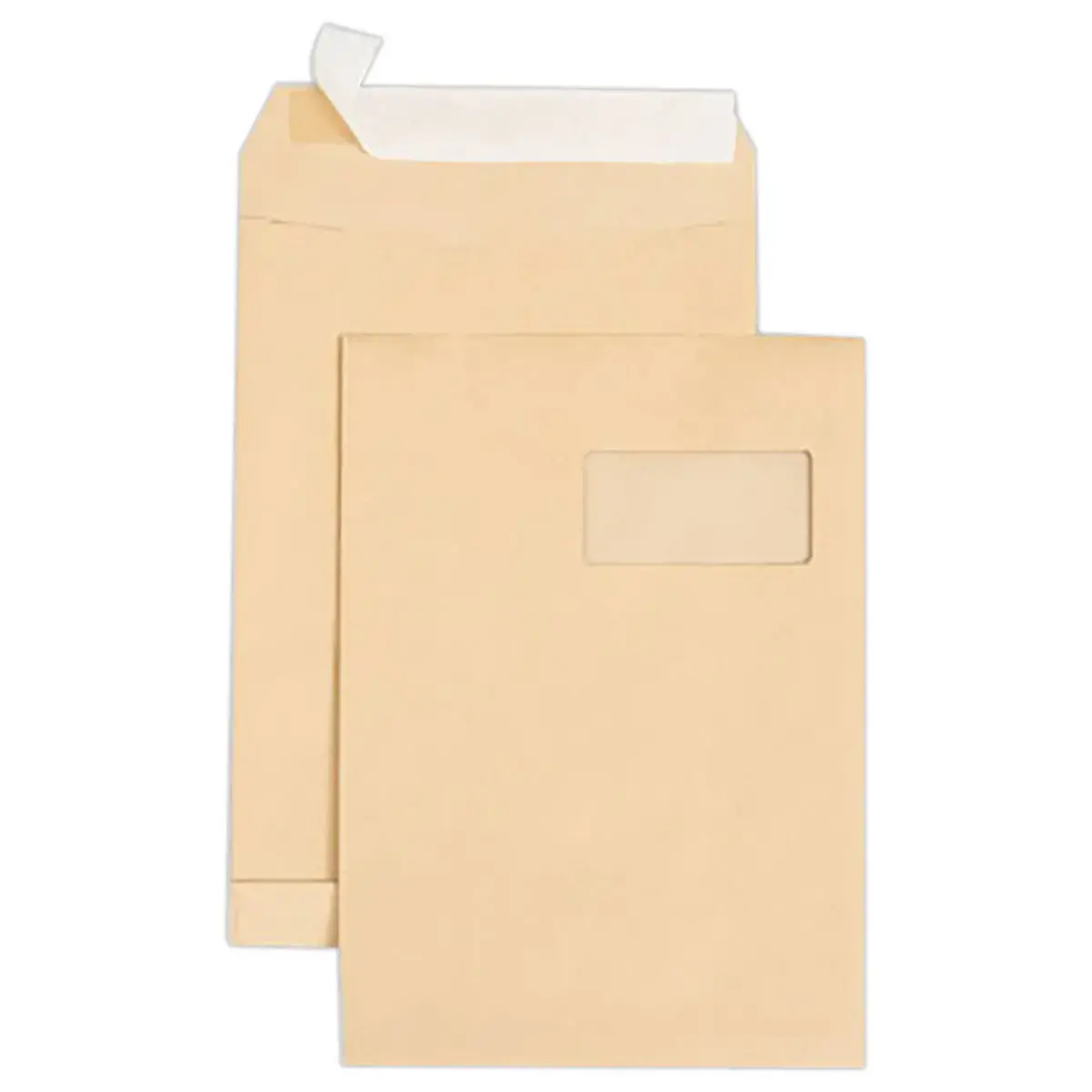 250 Pochettes kraft siliconées avec fenêtre - 229 x 324 mm - IPC Bong