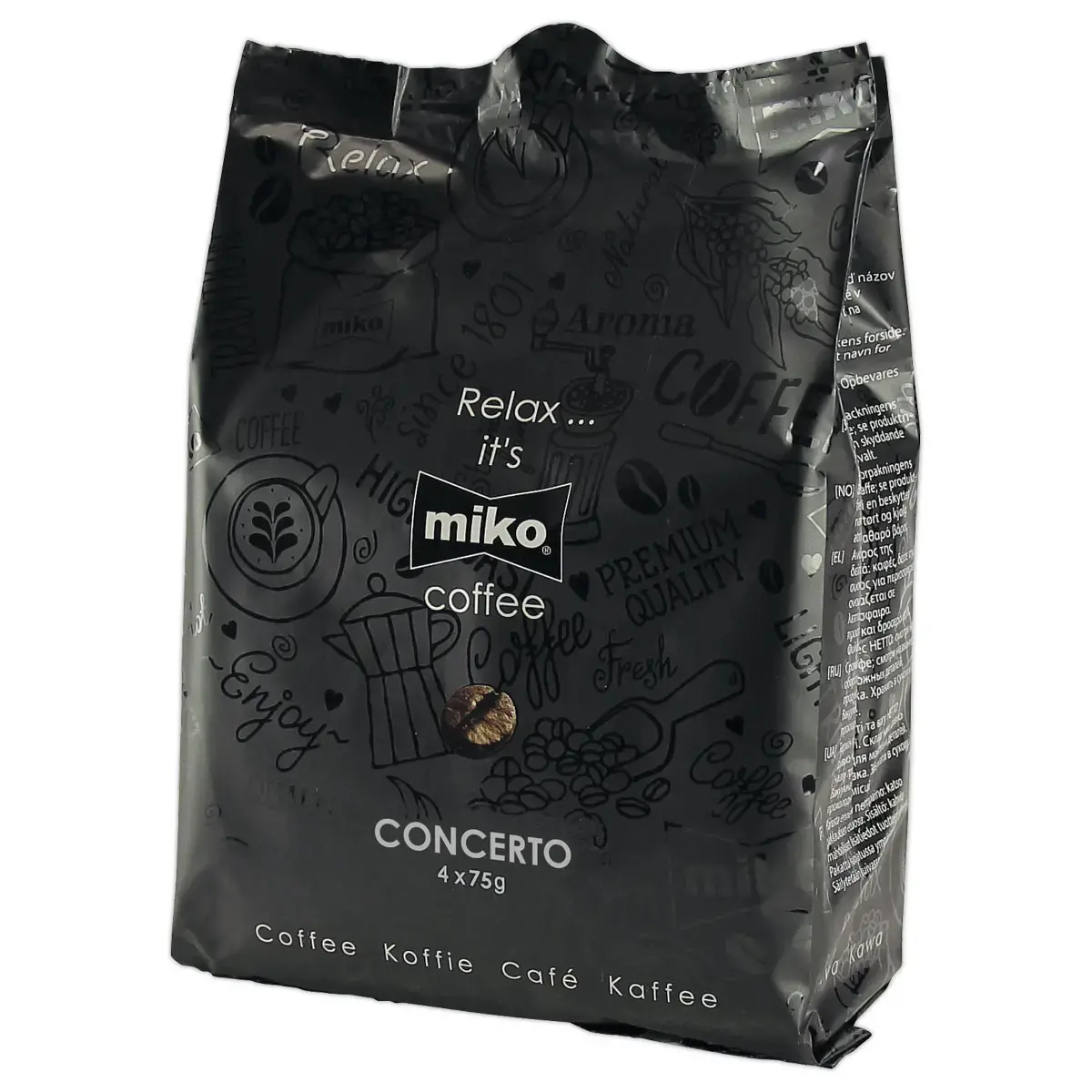 48 Doses de caf&eacute; filtre Concerto - Intensit&eacute; 8 - Miko 
