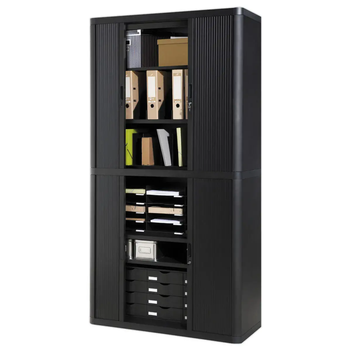 Armoire rideaux EasyOffice - Noir - PAPERFLOW 