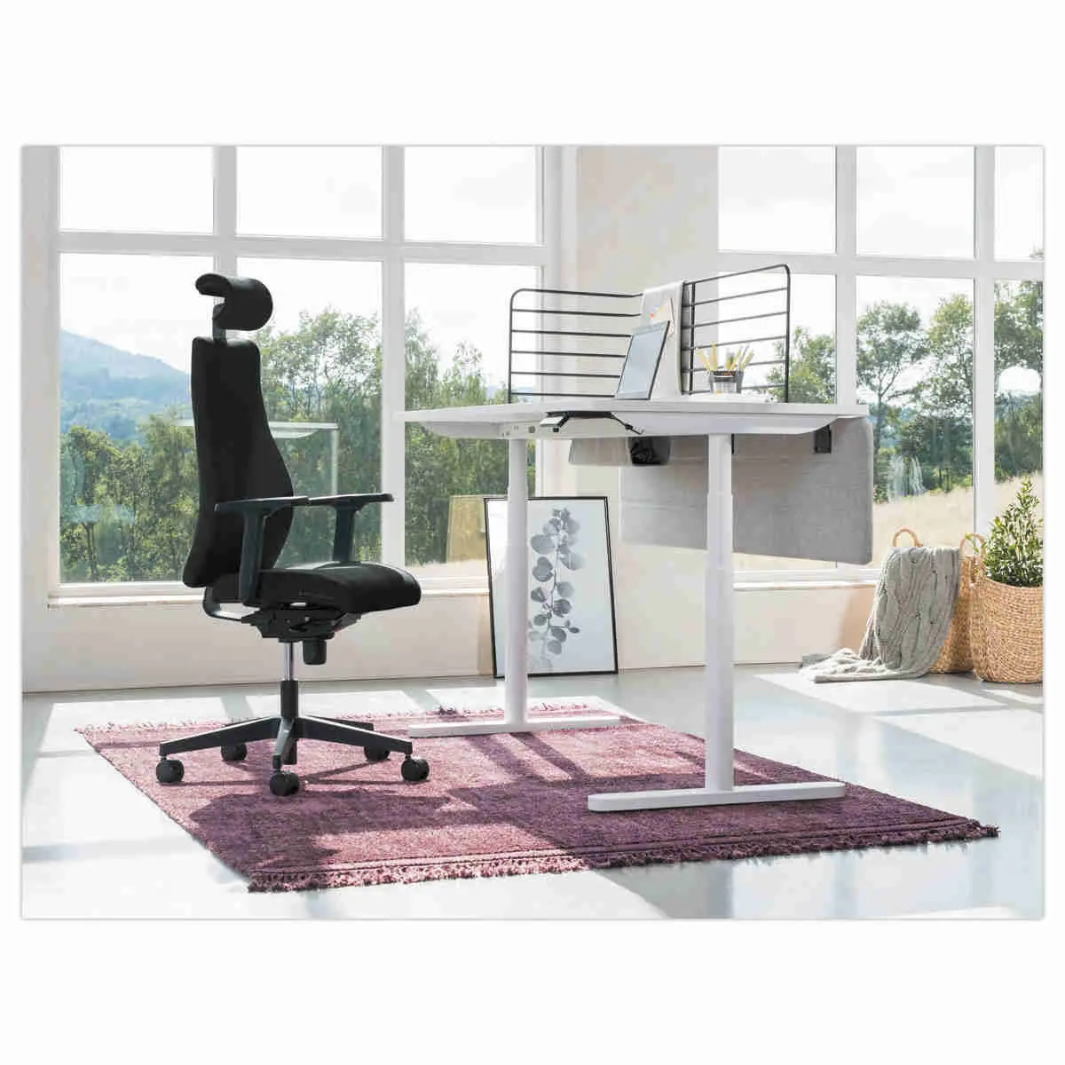 Siège de bureau synchrone Viden - Tissu - Noir
