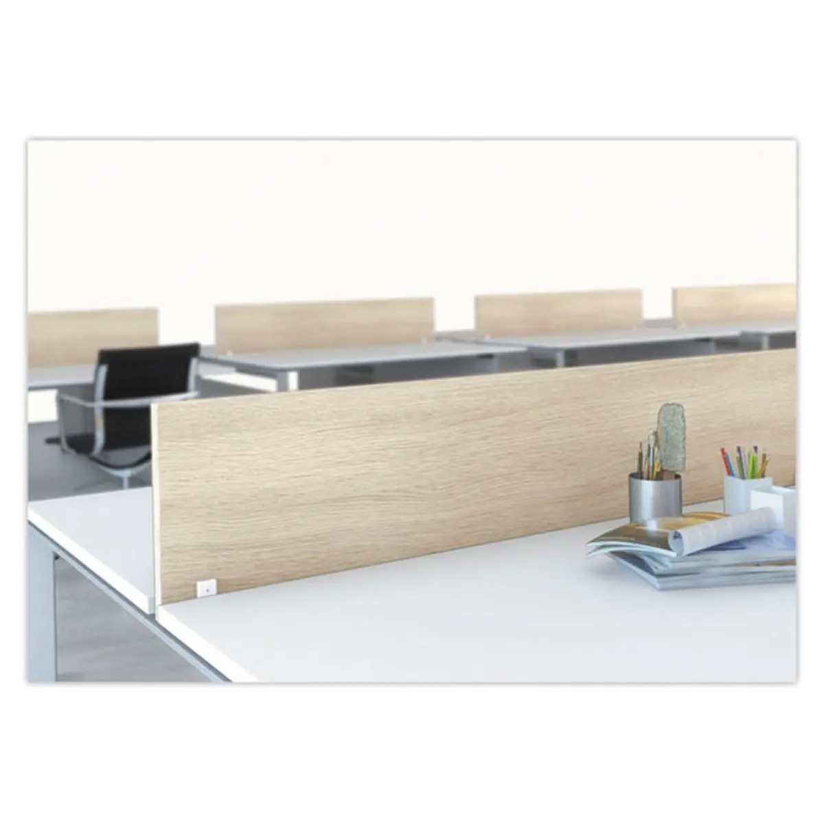 Cloisonnette pour bureau L 160 blanc/blanc