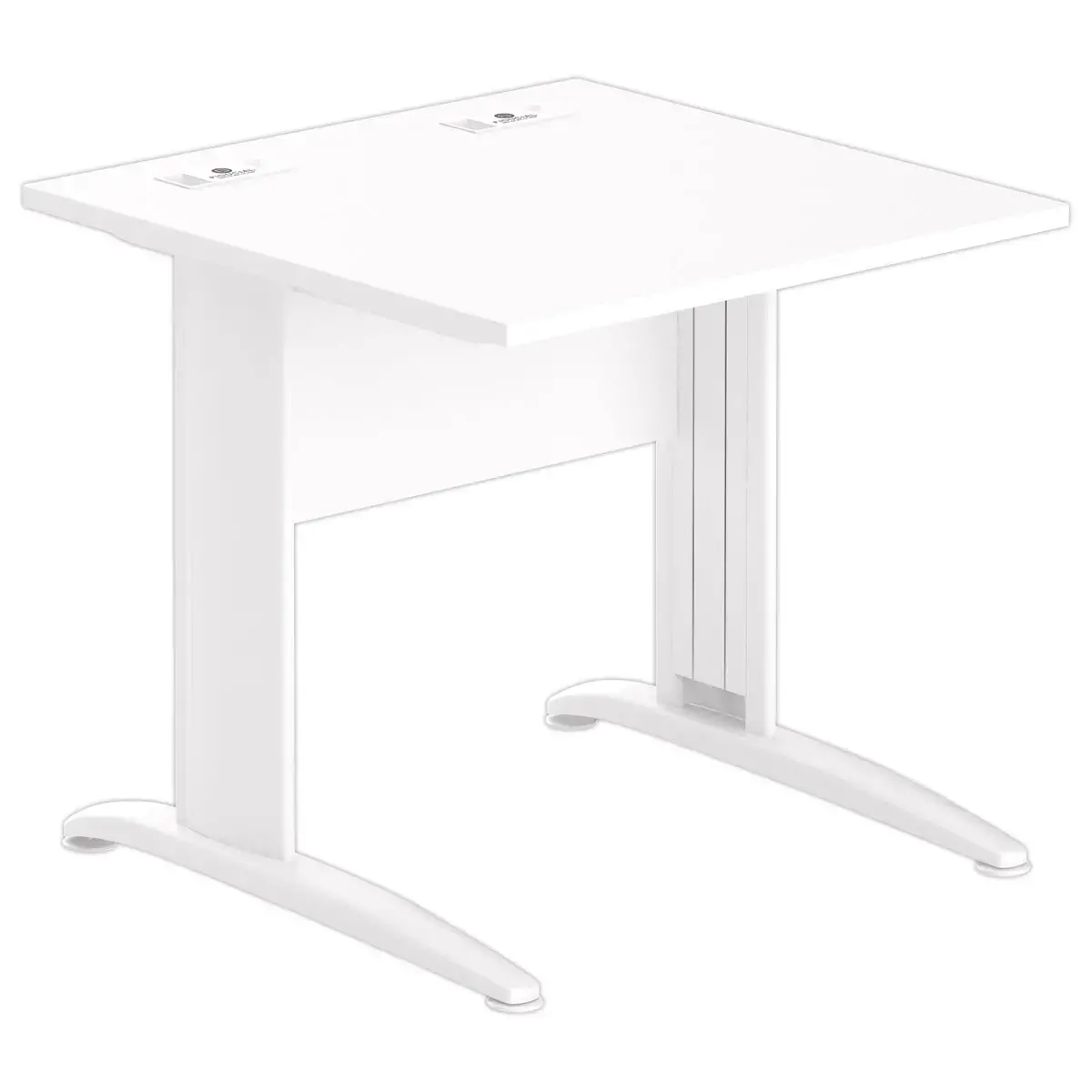Table 80 x 80 blanc - pieds blanc